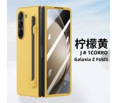 Solid Color Phone Case for Samsung Galaxy Z Fold 6 3 4 5 PC Hard Shell Protection Protective Film with S Pen Fold4 Fold5 Cover