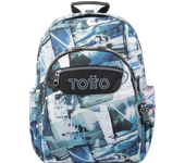 Mochila Escolar Adaptable a Carro Postales y Casetes - Acuareles - Totto España