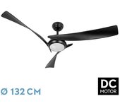 Ventilador DC TARETO Negro 3 Aspas 24W 2424 Lm - FABRILAMP