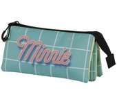 Disney Minnie Mouse Cheese FAN Triple Pencil Case 2.0, Blue