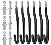 Ganchos de Bicicleta para Pared del Garaje (Juego de 6) - Ganchos para Colgar Bicicletas de Servicio Pesado