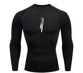 Graphic Long Sleeve Compression Shirts for Men Athletic Quick Dry Tops Gym Workout Running Undershirts Baselayers Rash Guard