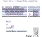 126 Keys PBT Cherry Profile Keycaps for Gaming Mechanical Keyboard MX Switches, ISO Layout Minimalist Key Caps for GMK87 AULA 75
