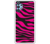 Funda compatible con Samsung Galaxy A32 - Animal Print Zebra Negro Rosa