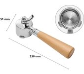 Double Spout 51mm Coffee Portafilter With 1 2 Cups Basket for Delonghi ECO680 ECO685 Coffee Machine