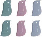 Raspador de limpieza de silicona, 6 piezas de raspadores de platos de cocina de silicona, raspador de platos de herramientas de cocina, raspadores de silicona, para sartenes, tazones, cocina, cocina, lavado, herramientas de limpieza