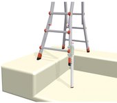 Gierre-D4018-Pie ajustable para escaleras multifunción telescópicas