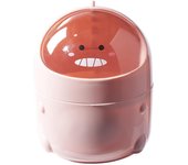 Mini Papelera Pequeña Papelera con Tapa Cubo de Basura Baño Papelera Oficina Papelera para Baño, Cocina, Oficina, Cubo de Basura Portátil Estilo Dibujos Animados Lindo