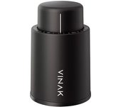 Tapón de Vino de vacío Time VINAK (1 Unidad)  Mejora la conservación de vinos extrayendo el oxígeno de la Botella  Permite Registrar el día de Cierre  Reutilizable