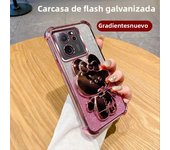 Luxury Glitter Mirror Bunny Holder Phone Case for Xiaomi 13 14 15 Pro 14T 13T Pro 12 T S X 5G TPU Plating Protector Back Cover
