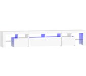 vidaXL Mueble de TV con luces LED blanco 230x36,5x40 cm