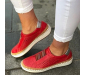Autumn 2024 New Women'S Flat Bottom Vulcanized Shoes Breathable Hollow Leisure Woman Fashion Flat Bottom Vulcanized Shoes