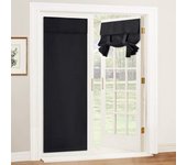 Curtain for French Door - Tool Free Self Adhesive Tricia Window Curtain Thermal Insulated Privacy Blinds for Sidelight Curtains Energy Efficient Room Darkening,26X68inch,2Pc