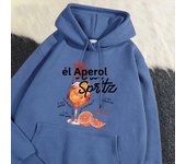 Winter Womans Hoodie The Aperol Spritz Retro Cocktail Printing Sweatshirt Loose Pocket Warm Fleece Pullover Kawaii Sportswear