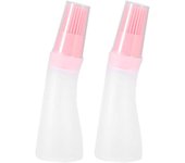 2 cepillos de cocina de silicona, cepillo de repostería con cepillo para botella de aceite para barbacoa, pasteles, horneado, parrilla