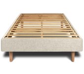 Somier de láminas 90x190 cm - Tejido Lienzo mate - Kit de montaje