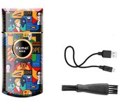 Kemei Uno Cordless Single Foil Shaver StyleCraft Graffiti Professional Lithium ion Razor Super Close Cutting WITH NO IRRITATION