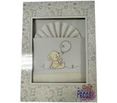 Coche🍼✨ Juegos de Sábanas 100% Algodón para Coche-Modelo Osito- Fondo Blanco– Suavidad y Confort para tu Bebé  Mommata✨🛏️