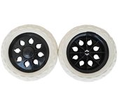 2Pcs Shopping Cart Wheels Trolley Caster Replacement 6.5 Inch Dia Rubber Foaming