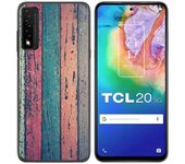 Tumundosmartphone Funda Gel Tpu para TCL 20 5G diseño Madera 10 Dibujos