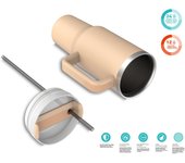 Taza Termo de viaje. Taza de viaje .1,2L (10 Colores) y Te para Llevar en Mano o en Coche - Taza Térmica de Acero Inoxidable con Tapa .Taza Termo Café o Té . Botella, Vaso (QC1200)