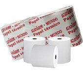 000-001 Rollos de papel térmico 80X80mm, papel para tickets de Datáfonos, Cajas Registradoras y TPV. Marca color mundo