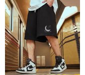 M-8XL Oversized Shorts Men China-Chic Style Moon Printed High Street Loose Couple Five-point Shorts Basketball Short Pants