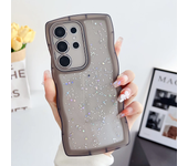 For Samsung S24 S23 Ultra S22 S21 Plus Ultra FE Note 20 Case Cute Clear Drip Glue Star Glitter Curly Hybrid Shockproof Cover
