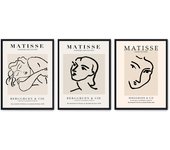 Set de 3 cuadros calidad premium con marco de madera - 30x40 cm o 50x70 cm - POSTER LAB