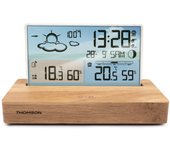 Thomson Reloj Despertador y Estación Meteorológica con sonda inalámbrica  CT600