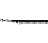 TRIXIE Silver Reflect adjustable lead, XS–S: 2.00 m/15 mm, black/silver grey