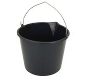 Genérico NO MARCA Cubo con Asa 12L - Multiusos - Color Negro - Medidas ø25x30cm