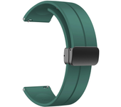 20mm 22mm Magnetic D Type Clasp Silicone Watch Band for Samsung Galaxy Watch