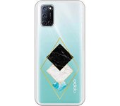 Funda compatible con Oppo A52/A72/A92 - Rombos Marmol Dorado