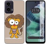 Tumundosmartphone Funda Silicona para Motorola Moto G35 5G diseño Leon Dibujos