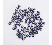 10/30/50pcs 6mm Enamel Evil Eye Beads Charm Stainless Steel DIY Craft  Charms Pendants for Jewelry Making DIY Bracelet Necklace