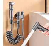 Zinc Alloy Angle Valve Wall Mount Toilet Bidet Sprayer Set One In Two Out Water Cleaning Sprayer for Bathroom Toilet Accessories