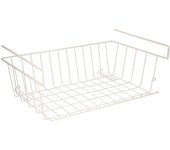 SANCO STORE - ORYX Cesta Bajo Estante Colgante Blanca 39x25x11cm.