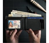 Retro Minimalist Men's AirTag Wallet RFID Wallet Multi Card Holder for Apple AirTag