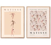 Set de 2 cuadros calidad premium con marco de madera - 30x40 cm o 50x70 cm - POSTER LAB