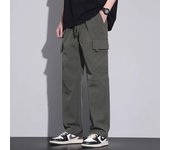 American Retro High Street Work Pants Men's Straight Leg Wide Leg Casual Pants 2024 New Fashion Trend Ins Pants