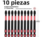 Geinxurn Impact Tough #2 Phillips Insert Driver Bits,Magnetic S2 Steel PH2 Screwdriver Bits Set with Storage M-Box