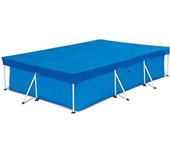 Cobertor para piscina rectangular, piscina rectangular, cobertor protector para piscina, cobertor de burbujas para piscinas tubulares, cobertor anti lluvia azul (400 x 211 cm)