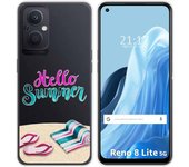 Funda Silicona Transparente para Oppo Reno 8 Lite 5G diseño Summer Dibujos