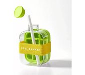 Cubitera portátil 2 en 1 (2025), con tapa y contenedor, sin contacto, fácil de liberar para el congelador, ideal para café, jugos y bebidas (blanca, pequeña)