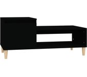 vidaXL Mesa de centro madera contrachapada 100x50x45 cm Blanco, Negro, Blanco brillante Mesita de Salón o Comedor o Auxiliar Mesa de Café Meuble Salón