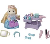 Sylvanian Families Set Estilista Pony Serafina para Niños a Partir de Cuatro Años - Divertido Juego de Peluquería