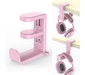 Soporte para Gancho para auriculares para Juegos de PC, soporte para auriculares con brazo ajustable y giratorios