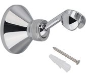 Soporte Ducha de Mano Pared, Soporte para Cabezal de Ducha Cobre Ajustable de 360 ​​Grados para Manguera Estándar, Cromado