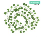 2.1M Artificial IVY Leaf Rattan Faux Grape Sweet Vines Small Green Leaves Plant Garland IVY Creeper Wreath Home Restaurant Decor